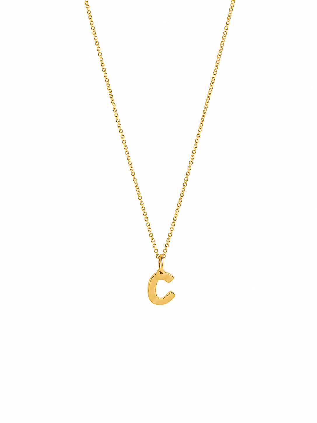 Alphabet Pendant 24K gold vermeil letter C