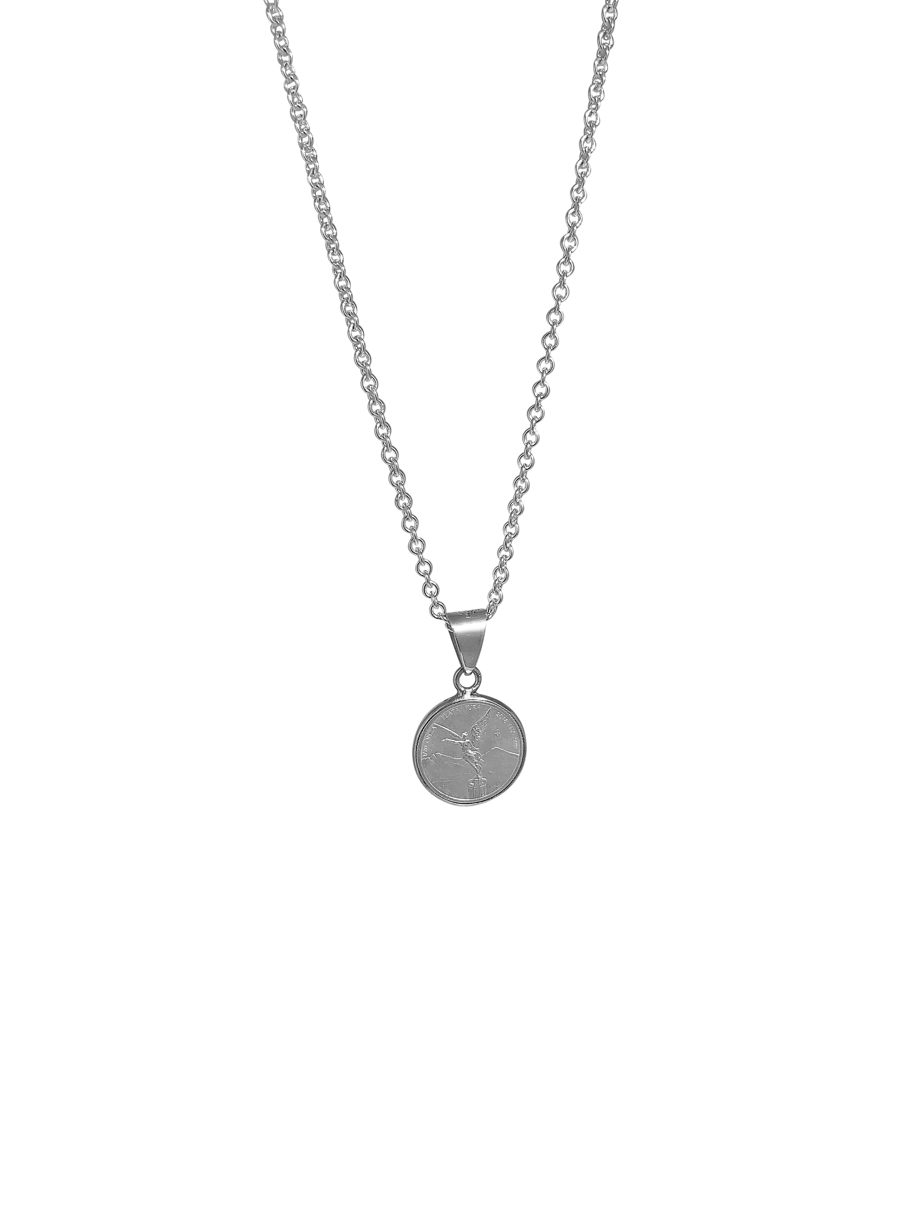 Angel of Independence Coin Necklace SILVER