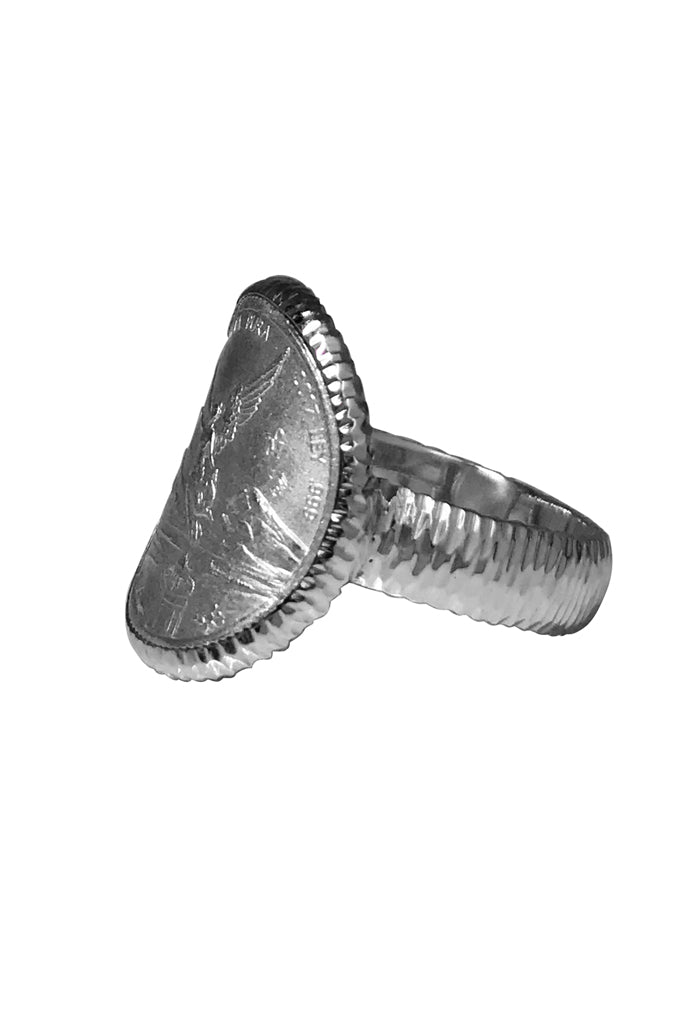 Angel of Independence Coin Ring Silver
