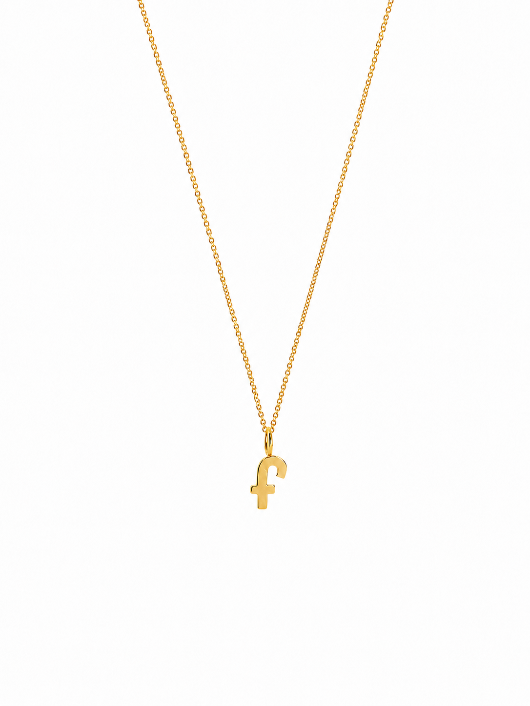 Alphabet Pendant 24K gold vermeil letter F