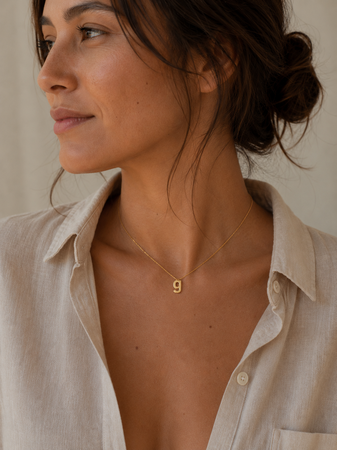 Alphabet Pendant 24K gold vermeil letter G