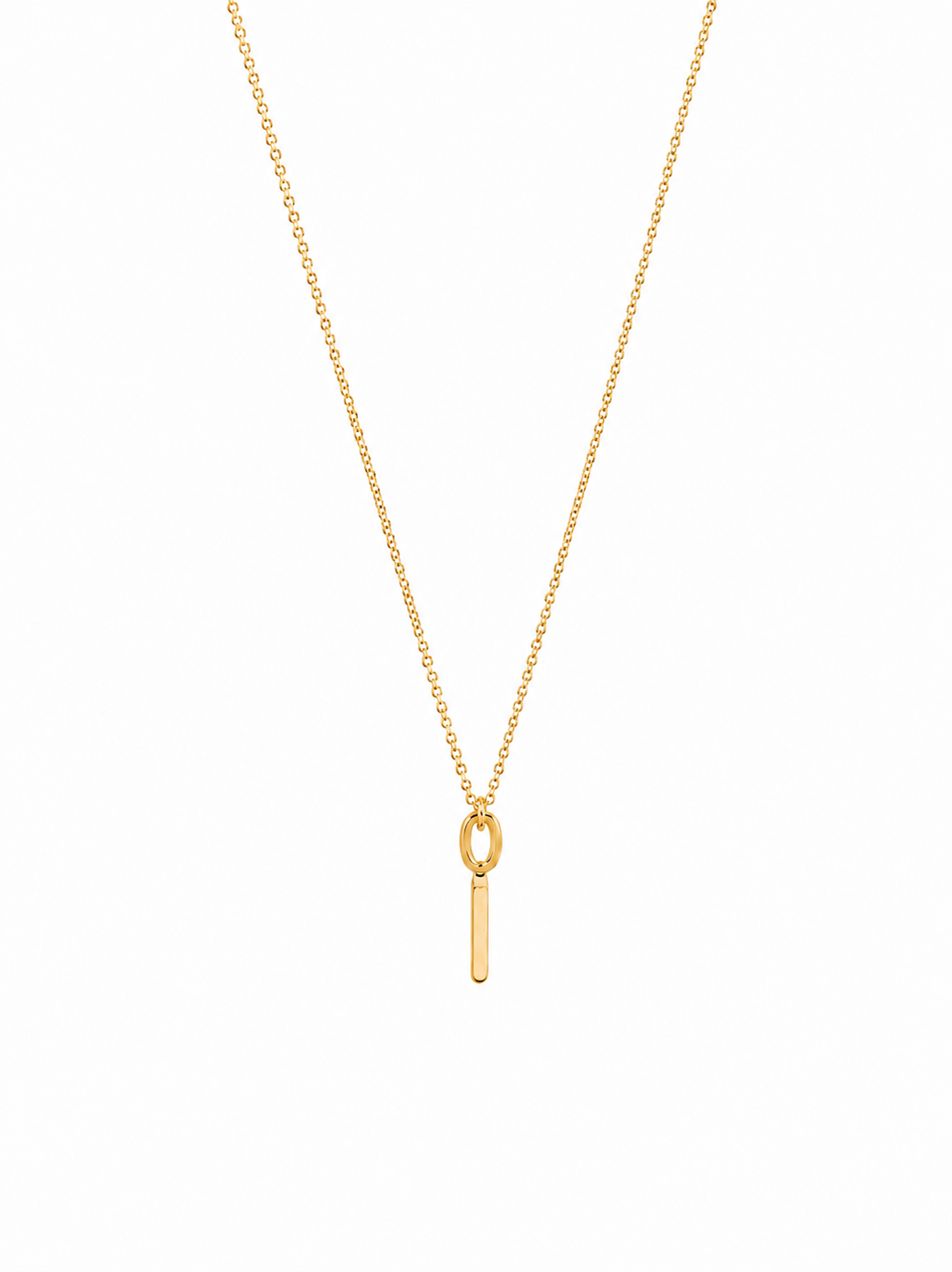 Alphabet Pendant 24K gold vermeil letter I