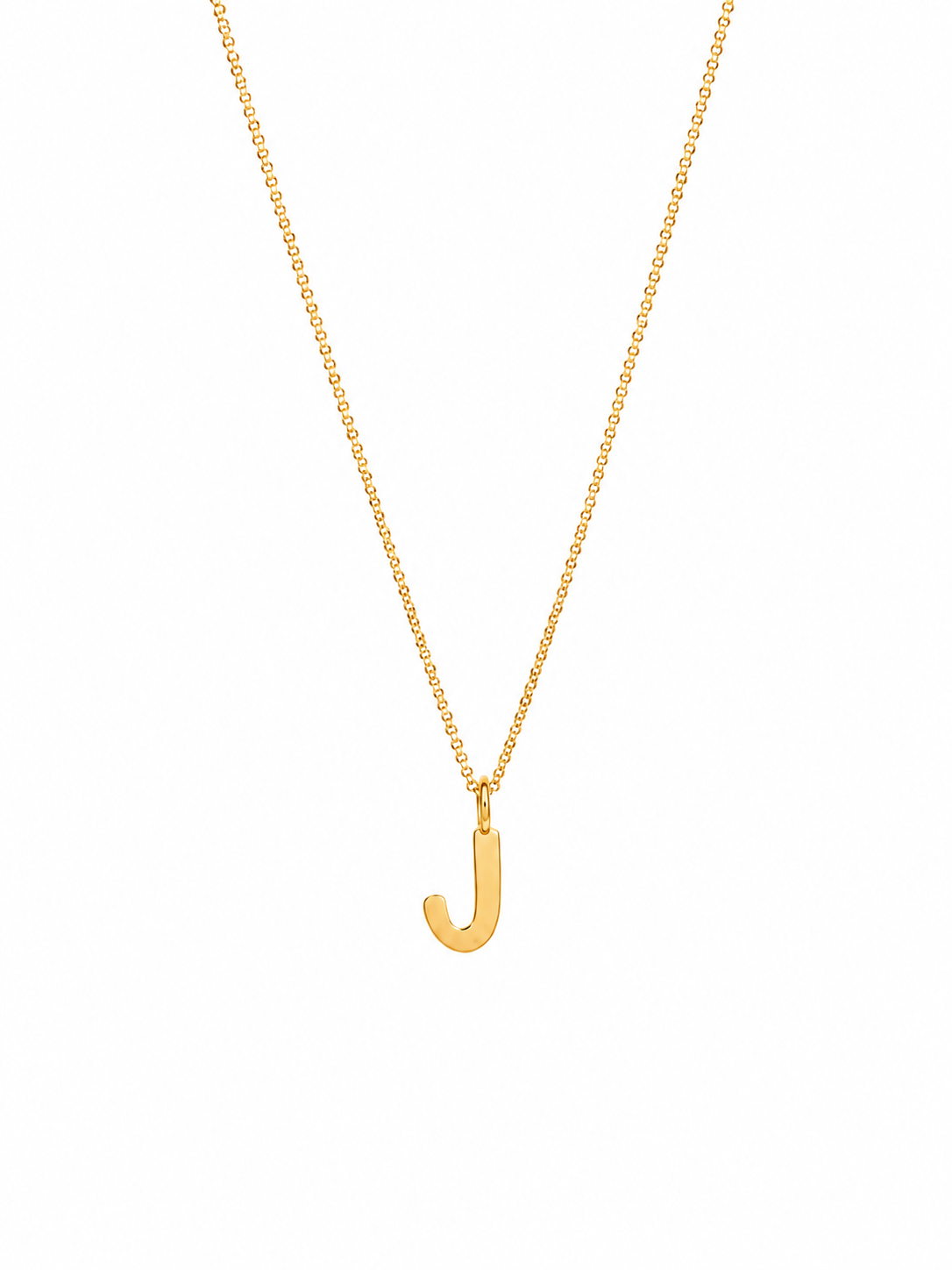 Alphabet Pendant 24K gold vermeil letter J
