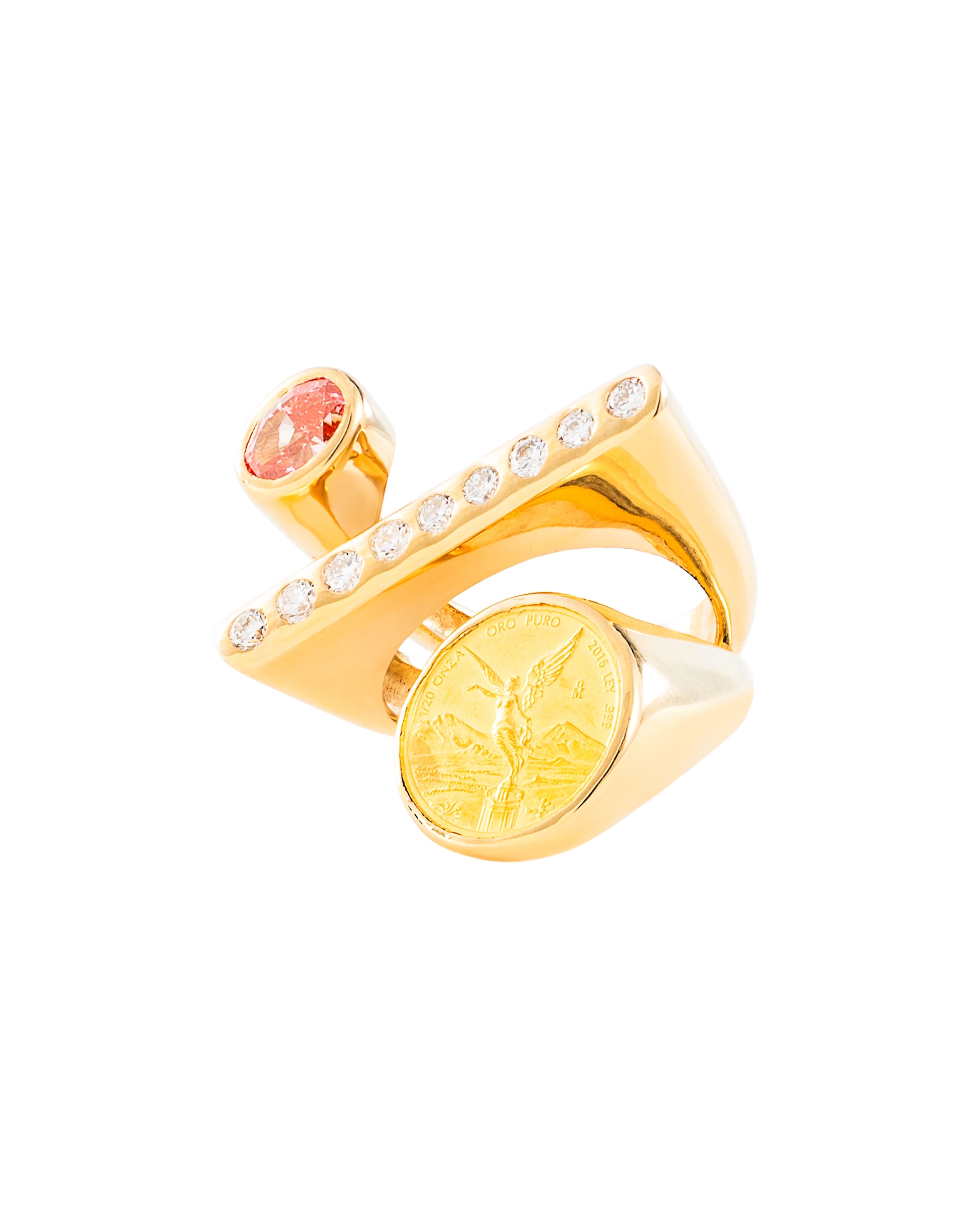 Angel of Independence Pink Diamond Cocktail Ring