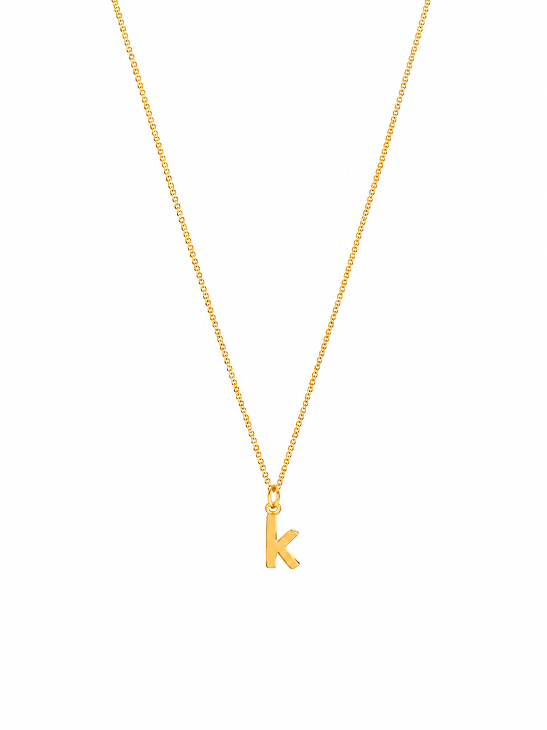 Alphabet Pendant 24K gold vermeil letter K