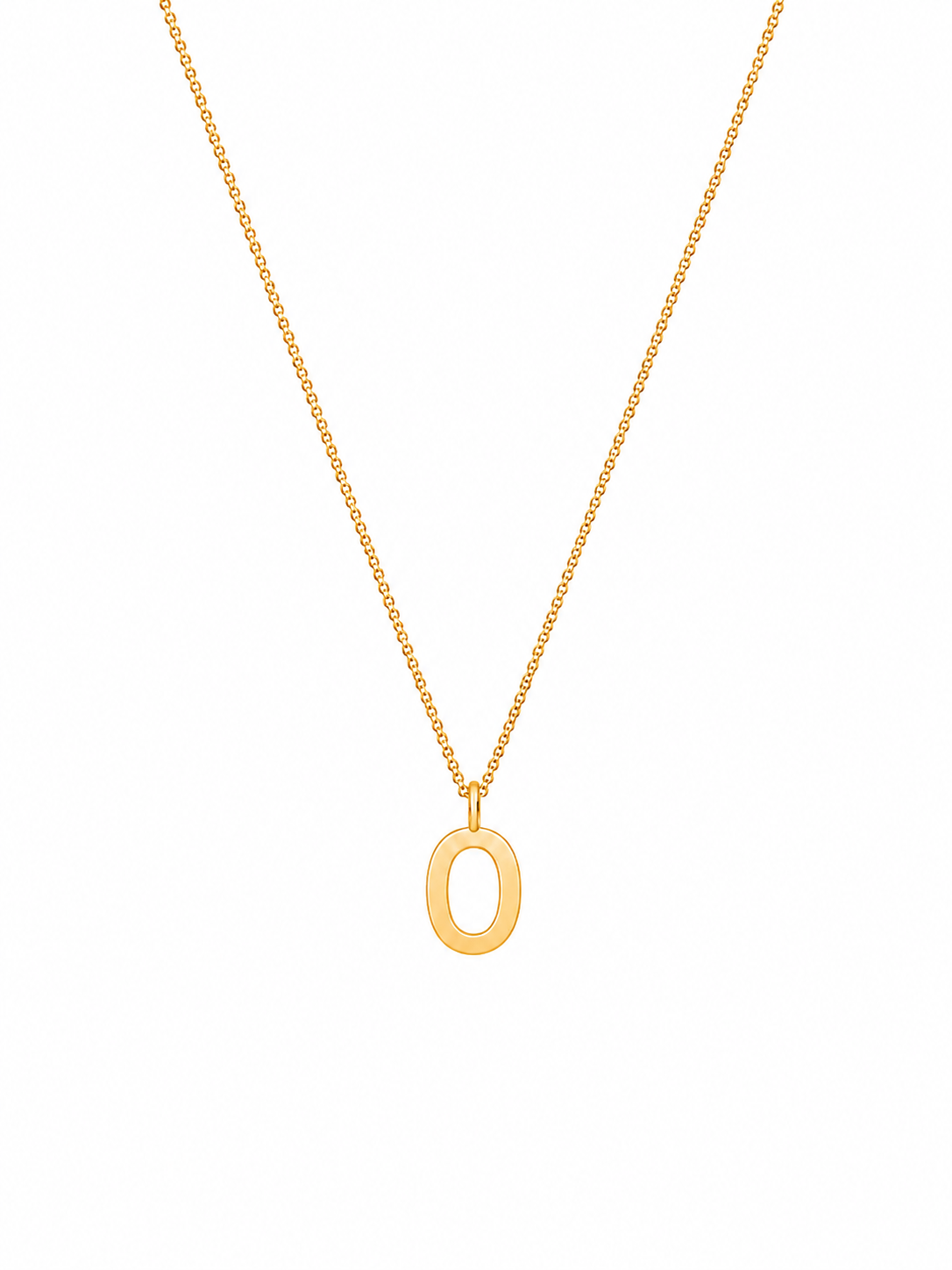 Alphabet Pendant 24K gold vermeil letter O