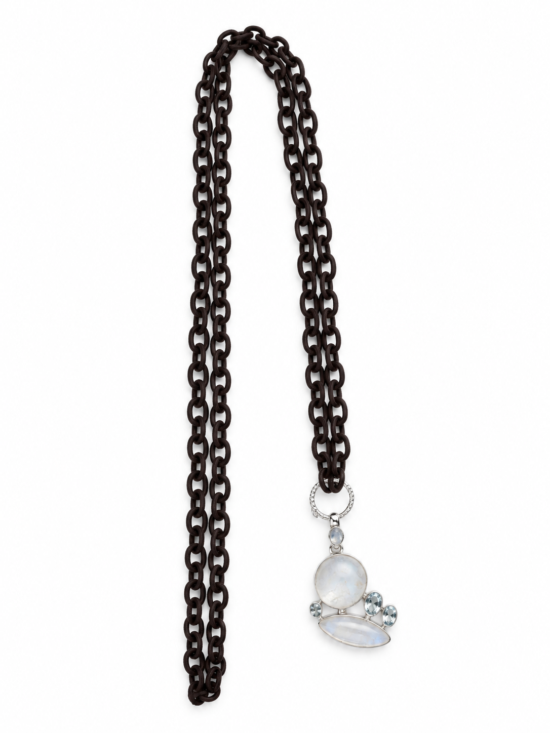Moonstone & Aquamarine Silver Pendant