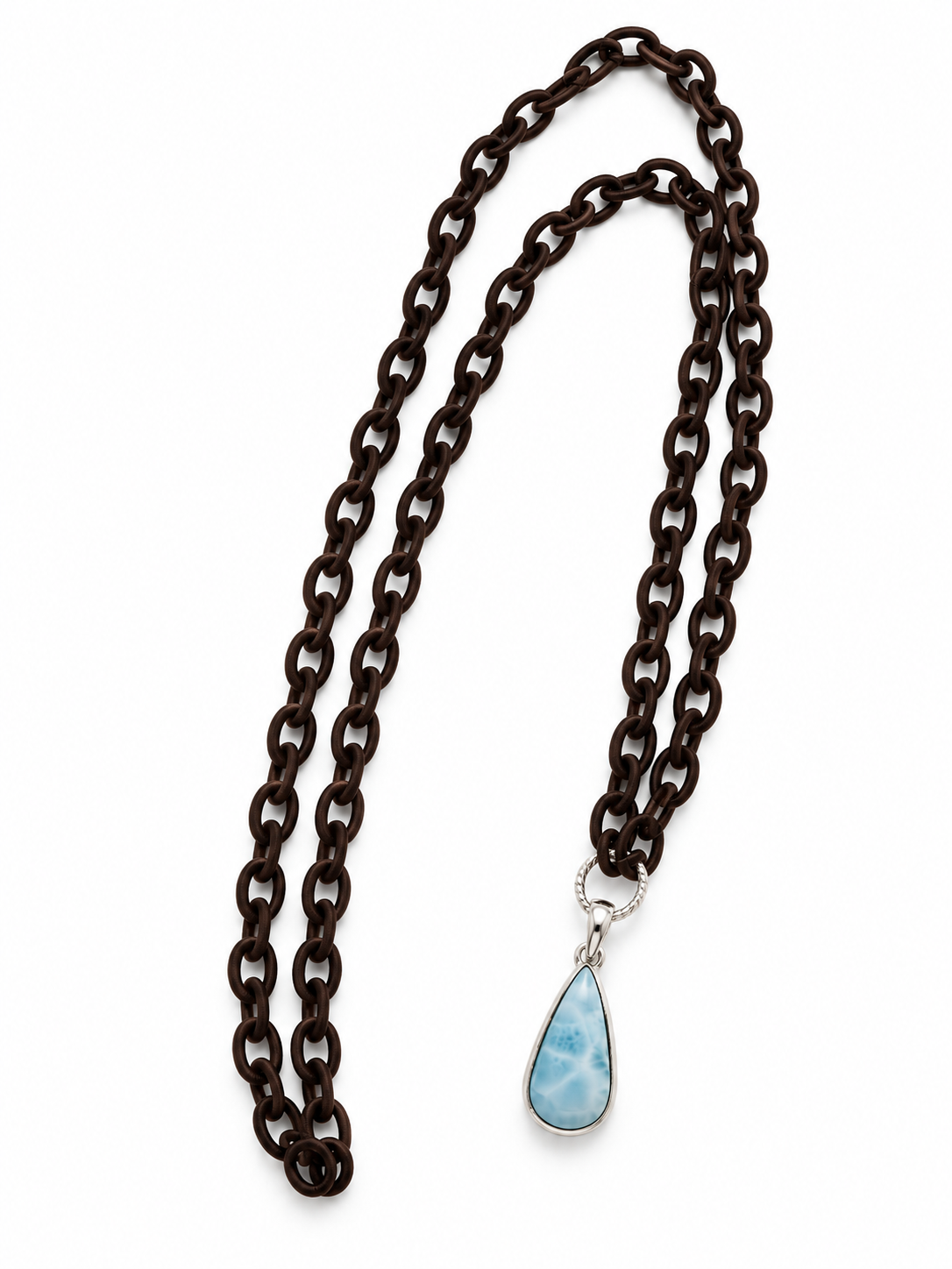 Labradorite Teardrop Pendant in .950 Silver
