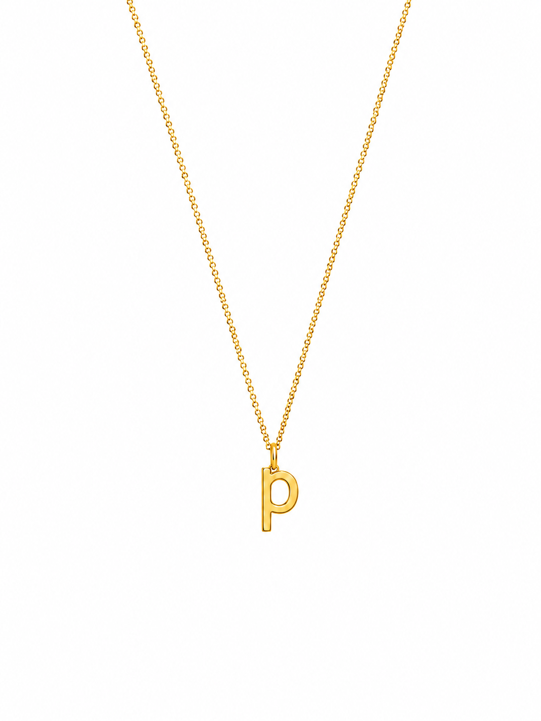 Alphabet Pendant 24K gold vermeil letter P