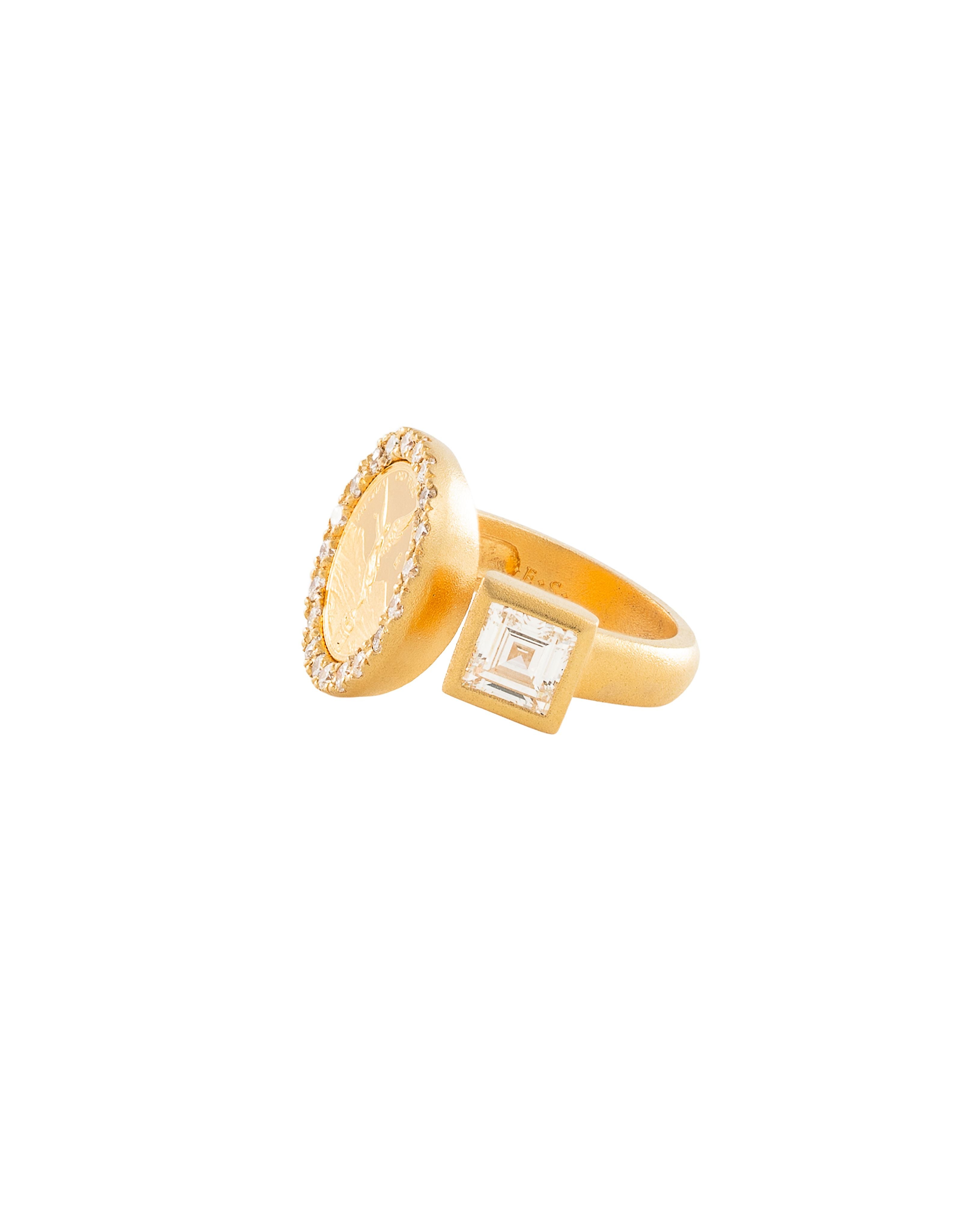 Angel of Independence Cushion Diamond Cocktail Ring