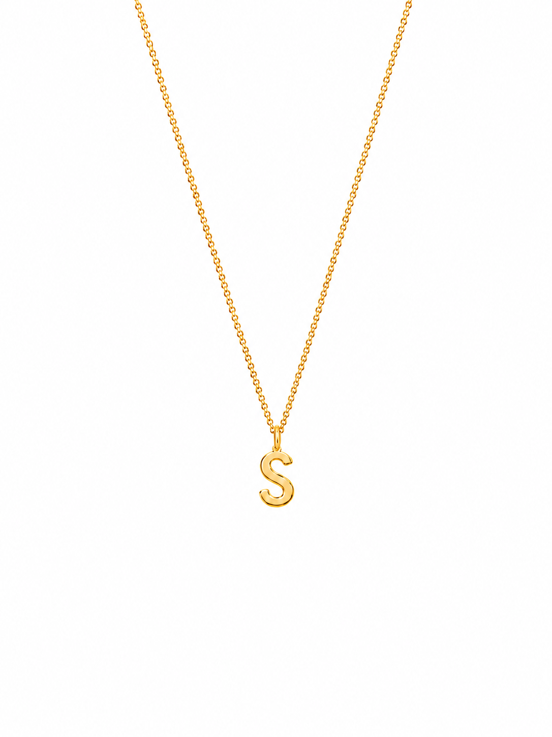 Alphabet Pendant 24K gold vermeil letter S