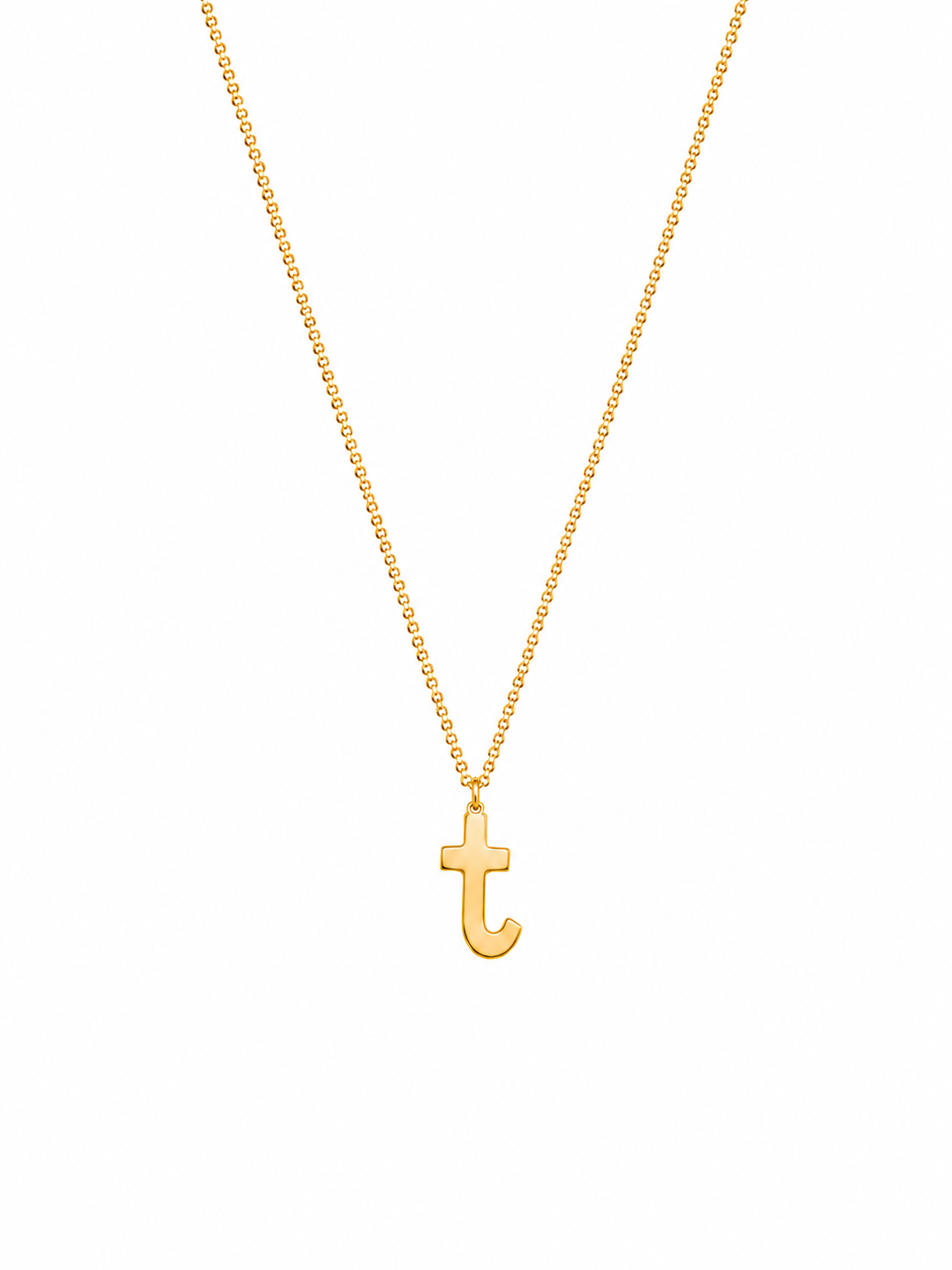 Alphabet Pendant 24K gold vermeil letter T