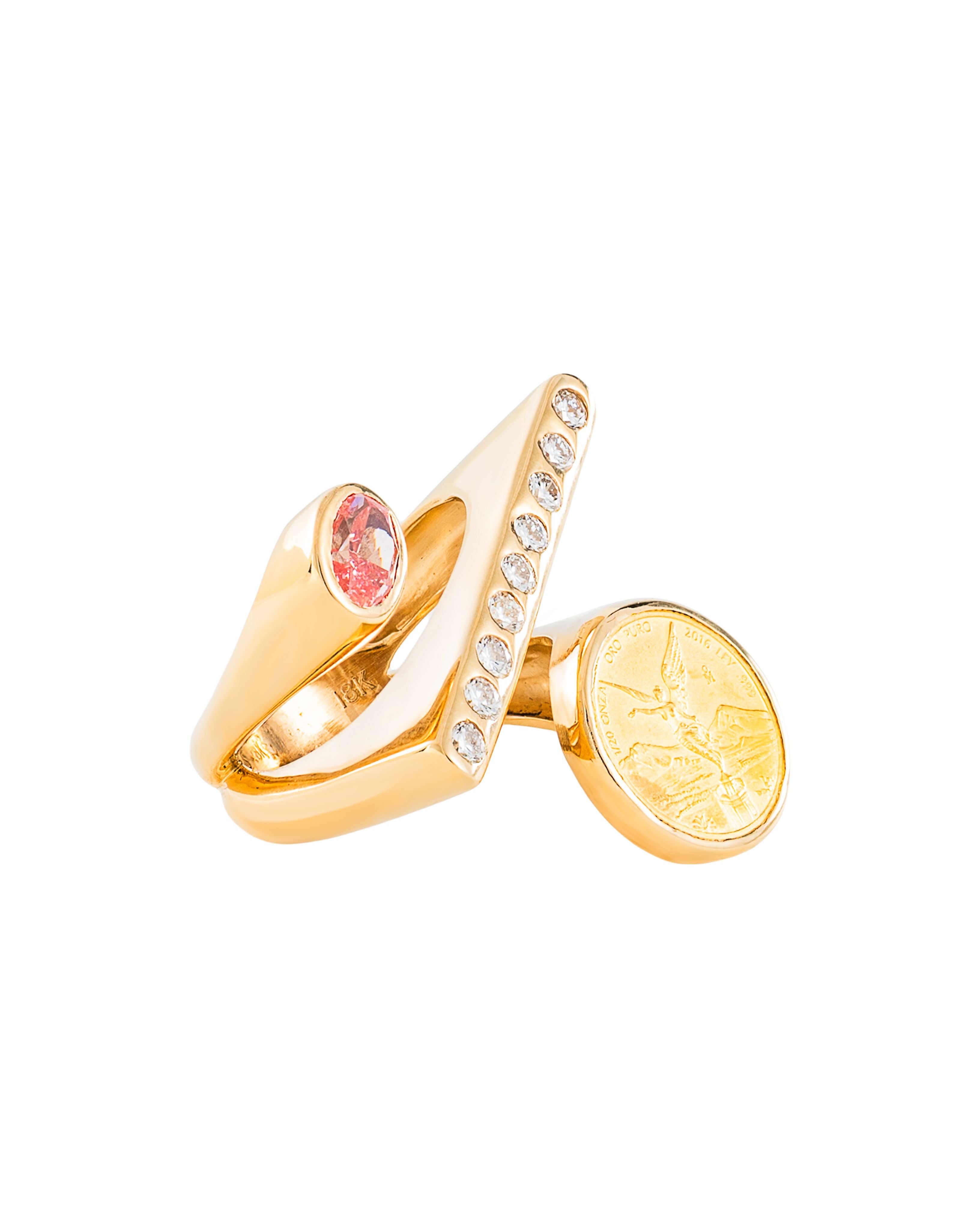 Angel of Independence Pink Diamond Cocktail Ring