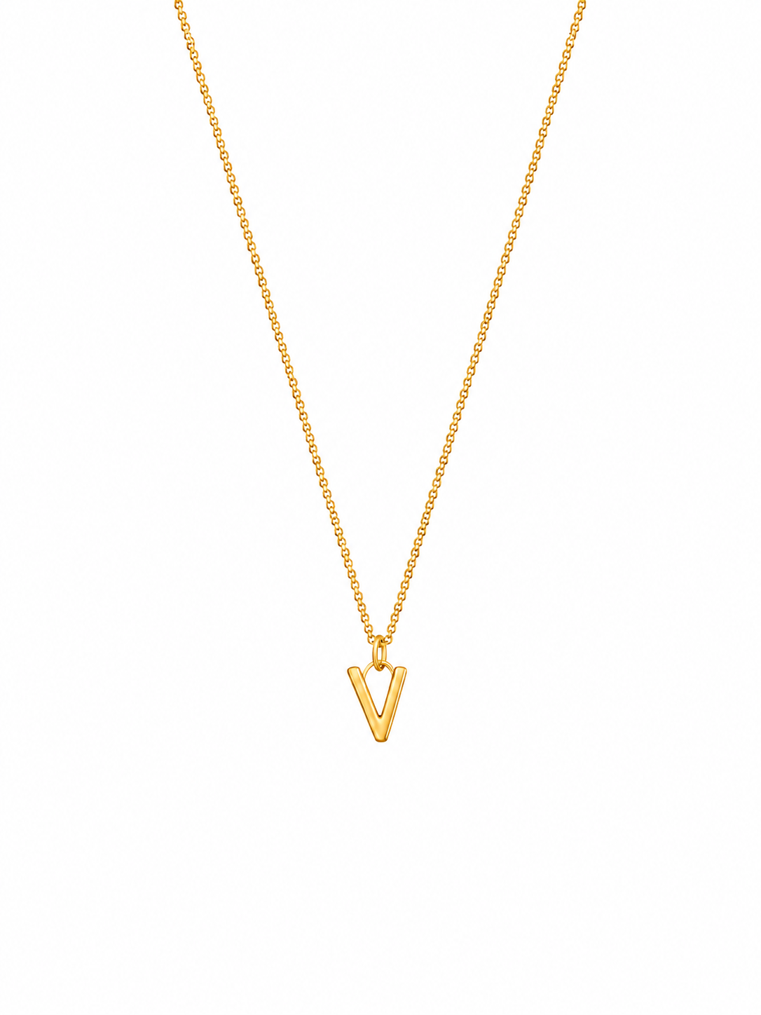 Alphabet Pendant 24K gold vermeil letter V