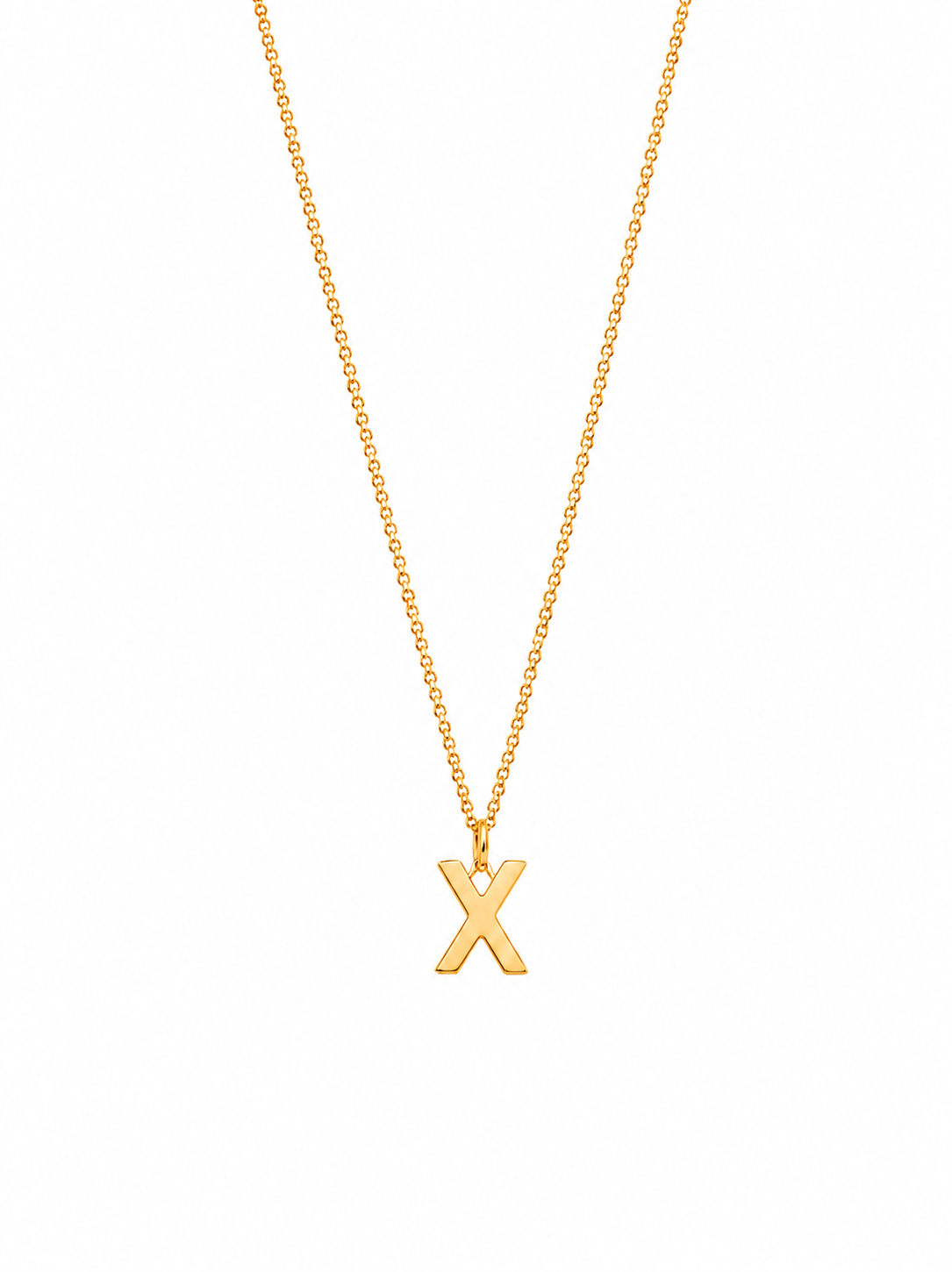 Alphabet Pendant 24K gold vermeil letter X