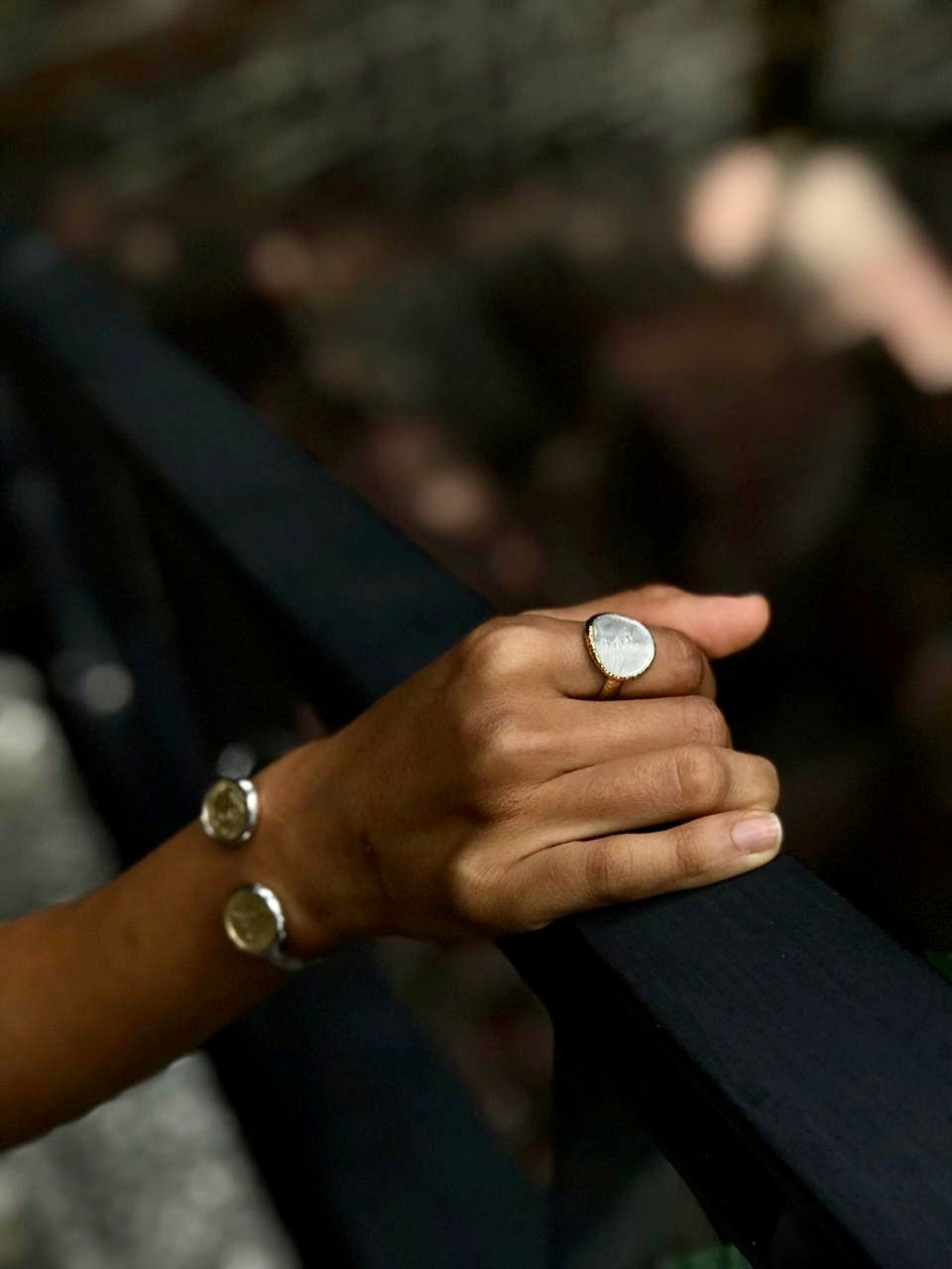 Angel of Independence Coin Ring Gold