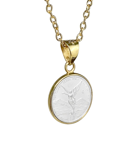 Angel of Independence Coin Necklace – Gold